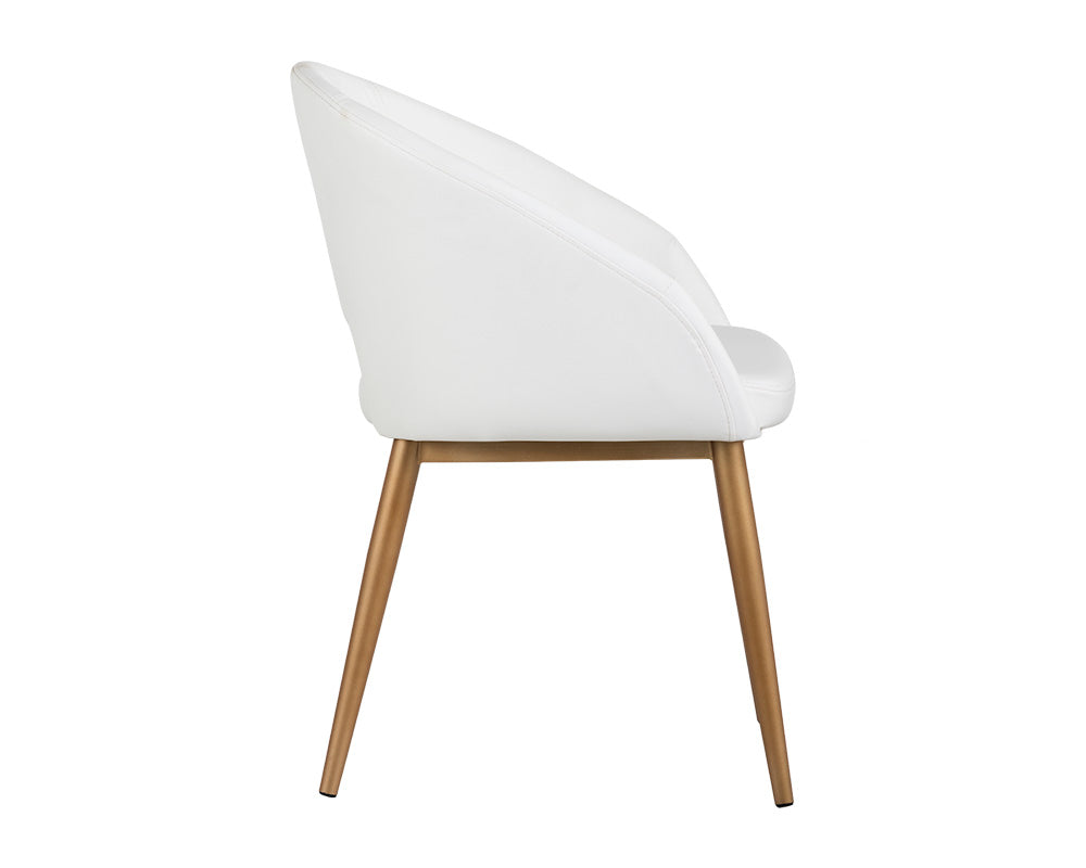 Thatcher Dining Armchair - Champagne Gold