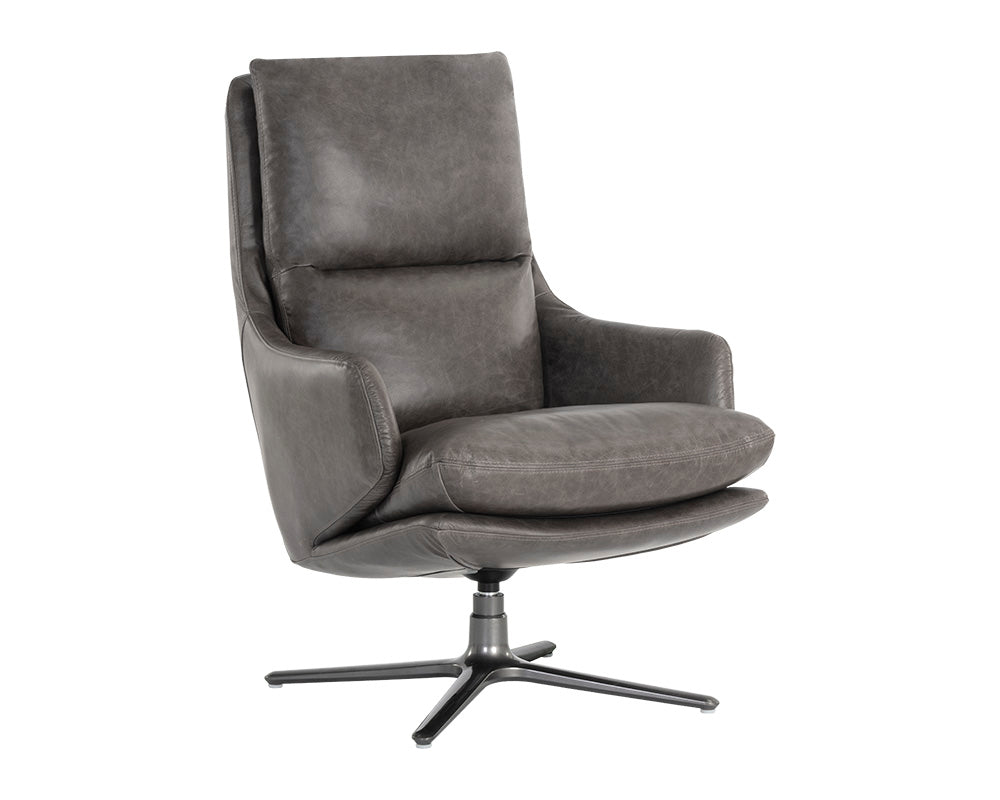 Cardona Swivel Lounge Chair - Gunmetal