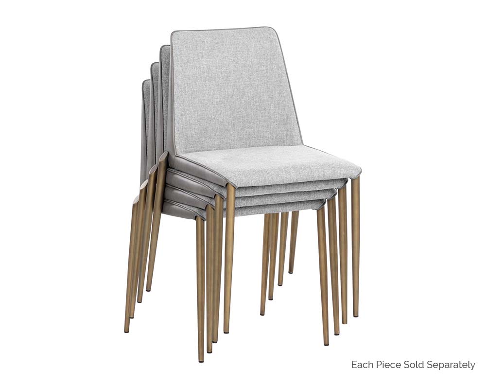 Renee Stackable Dining Chair - Antique Brass