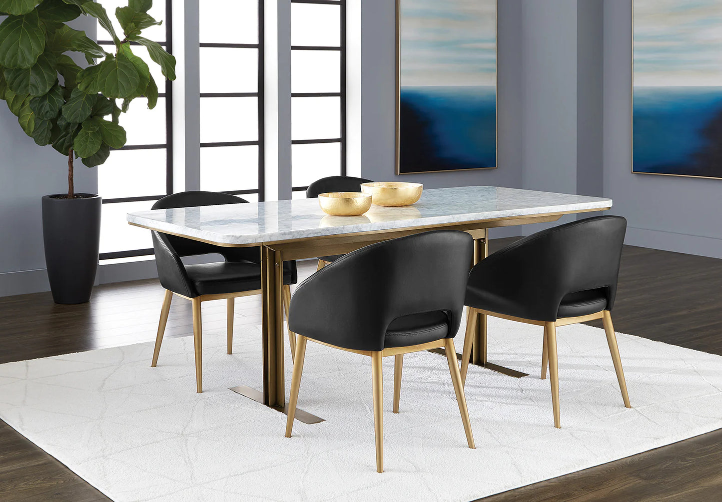 Thatcher Dining Armchair - Champagne Gold