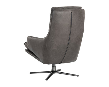 Cardona Swivel Lounge Chair - Gunmetal